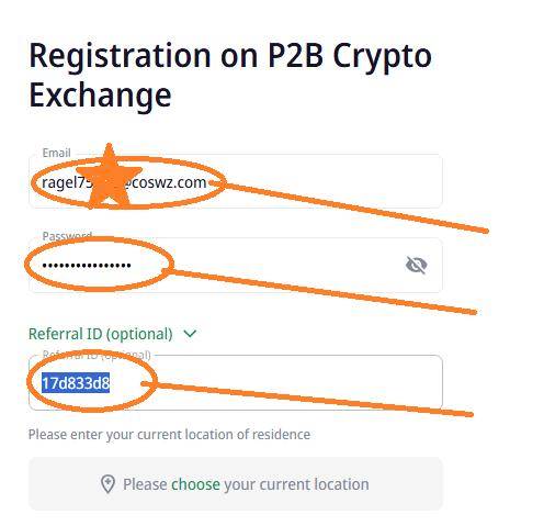 Código de referência da bolsa P2p