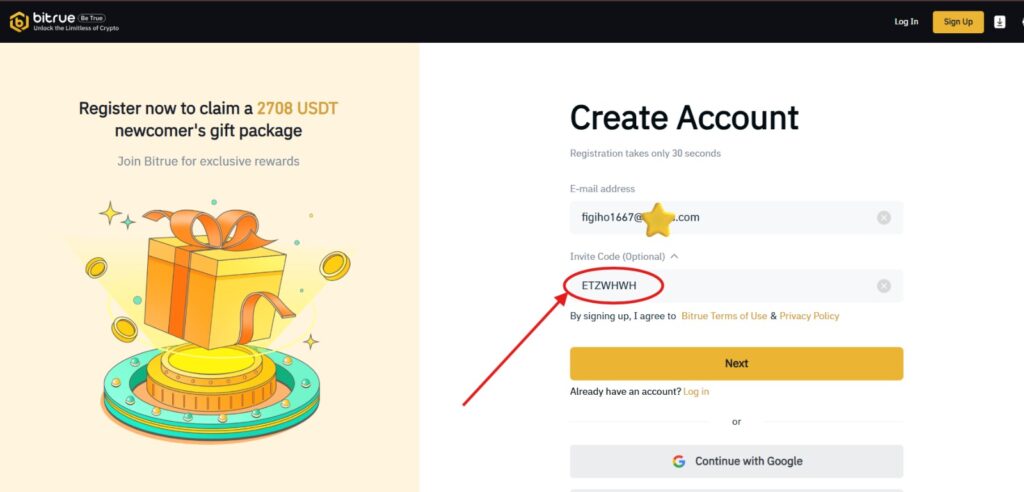 Código de convite Bitrue "ETZWHWH" - Obtenha 20% de desconto nas taxas de negociação + bônus de pacote de presente de 2708 USDT