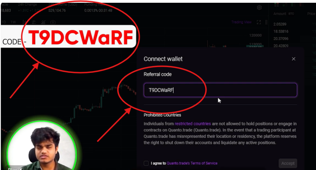 Quanto Trade Referral Code "T9DCWaRF" – Get 10% Off Trading Fees
